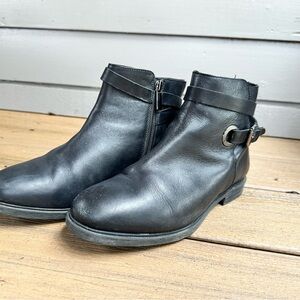 Hush Puppies Black Ankle Boots